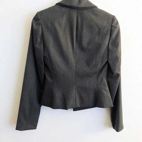 Calvin Klein Charcoal Stripe Skirt Suit, Size 2 - Picture 2 of 5